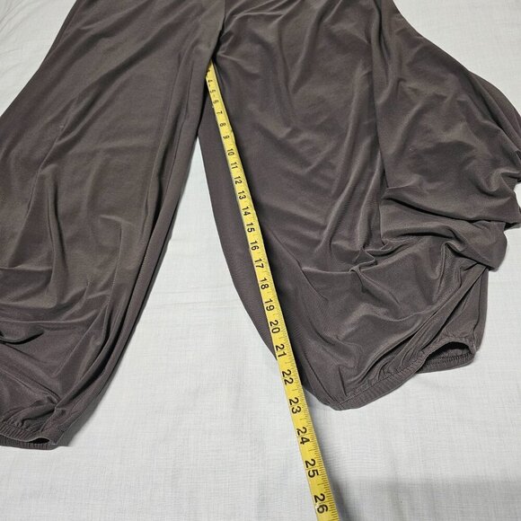 IC by Connie K Harem Parachute Pull On Jersey Women Ankle Pants Size L Gray - Picture 7 of 12